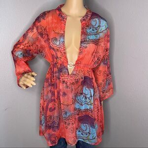 Creations Swim Cover Colorful Orange Red Blue Purple Size L/XL